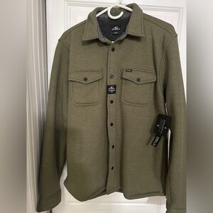 NEW Oneill Jacket Sweater Cozy Teddy Inside Medium M Green NWT NEW Tags O’Neill